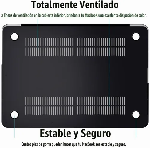 Vista 5 de UESWILL Funda de Carcasa Rígida Mate Compatible con MacBook Pro (Retina, 13 pulgadas, principios de 2015/2014/2013/finales de 2012), Modelo Negro