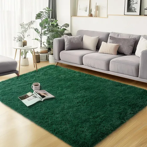 Vista 92 de qulint Alfombra negra para dormitorio, alfombra de área pequeña de 2 x 3 pies para habitación de niños, alfombra suave y mullida para sala de estar
