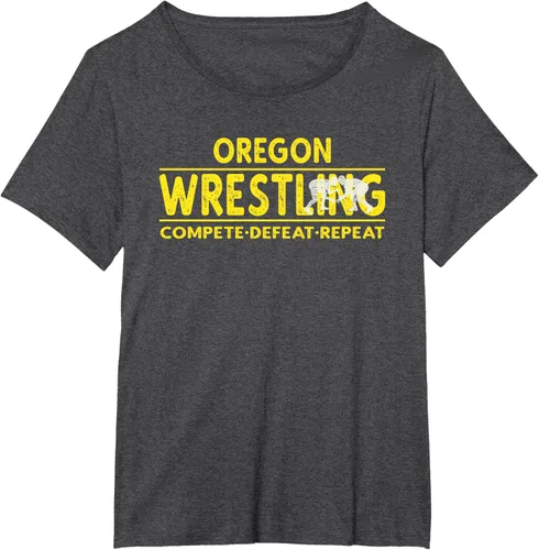 Vista 34 de Oregon Wrestling - Camiseta para competir, derrota, repetir