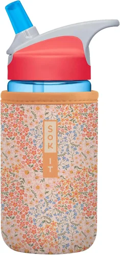 Vista 107 de Sok It BotlSok Funda para botella de agua con cubierta de neopreno aislante (Floral abstracto, se ajusta a CamelBak o Nalgene de 12 onzas)