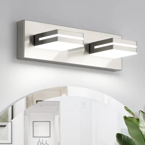 Vista 9 de OKELI Lámpara LED de tocador de baño de 3 luces, accesorios de iluminación de pared de baño modernos dorados sobre espejo (3CCT, 3000K-6000K)