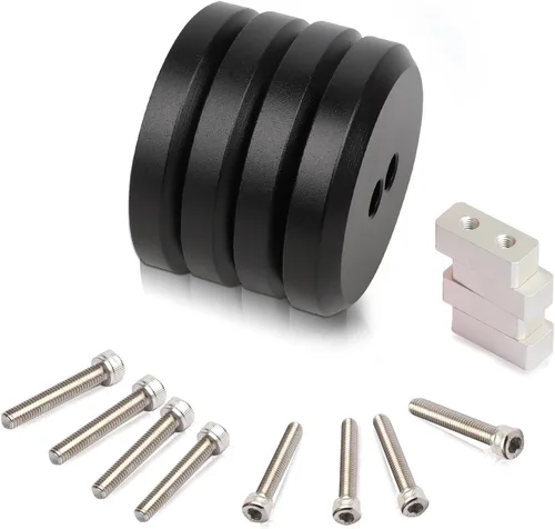 Vista 6 de Jack Pucks Almohadillas de Aluminio para Gato Compatible con Corvette C7 C6 C5 C8 1997-2026 (Paquete de 4) (Negro)