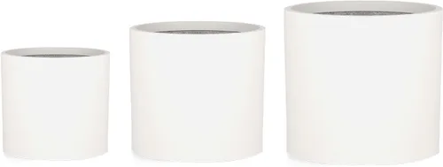 Vista 25 de Fox & Fern - Maceta (fibra de piedra) Padre UV & Frost Resistant, 70% Lighter than Ceramic, Flower Pot with Drainage Plug, Modern Large Plant Pot