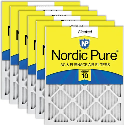 Vista 94 de Nordic Pure 20x20x1 (Tamaño real: 19 1/2 x 19 1/2 x 3/4) Filtros de aire para caldera/aire acondicionado Poly Green MERV 6 – Reduce el polvo