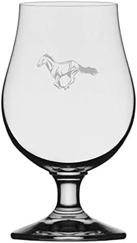 Vista 37 de Abaco Barb Body Horse - Vaso de cerveza Iona grabado (13.25 onzas)
