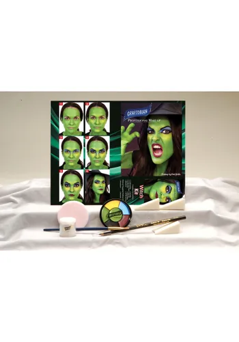 Vista 2 de Kit de maquillaje de brujas deluxe Multicolor