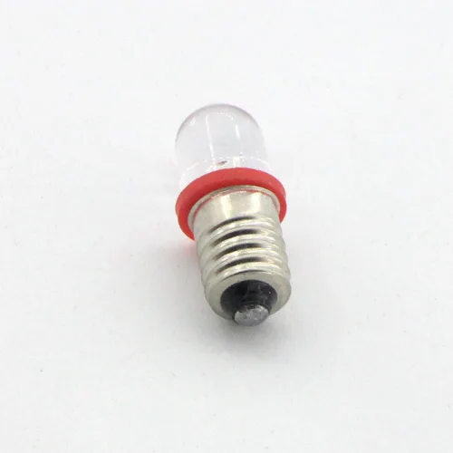 Vista 2 de 10pcs E10 Tornillo DC3V Punto Rojo Led Bombilla Lámparas de Luz +10pcs E10 Base (DC3V, Rojo)