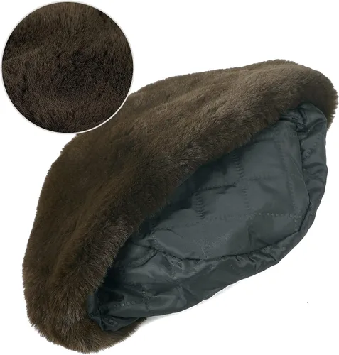 Vista 7 de Sombrero ruso de piel sintética esponjosa para hombres, mujeres y ancianos, cosaco clásico de invierno, grueso, resistente al viento, para camping