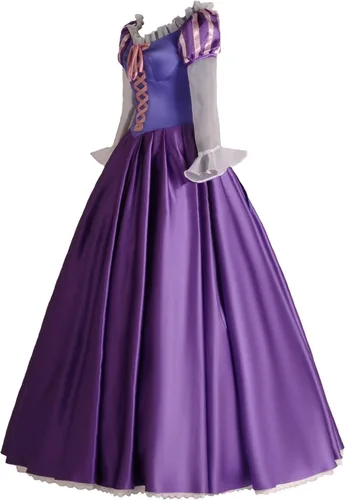 Vista 3 de Angelaicos Vestido victoriano largo para mujer de princesa color morado