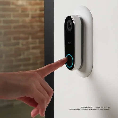 Vista 8 de elago Placa de pared diseñada para Google Nest Hello Wall Plate (cableada) [negro] – Compatible con Google Nest Hello Smart WiFi Video Doorbell, uso
