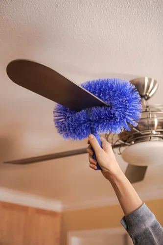 Vista 4 de Ettore 48211 - Cepillo para ventilador de techo con función de bloqueo de clic, color azul (paquete de 6)