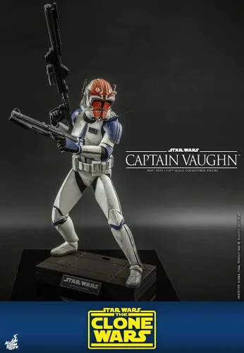 Vista 5 de Hot Toys 1:6 Capitán Vaughn - Star Wars: Las Guerras Clon, Blanco