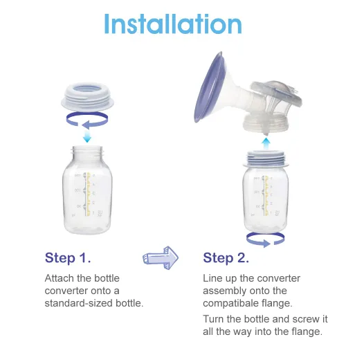 Vista 4 de Maymom Cambiador de rosca de botella para bomba Lansinoh para usar botella estándar (compatible con botella Medela) 4 piezas