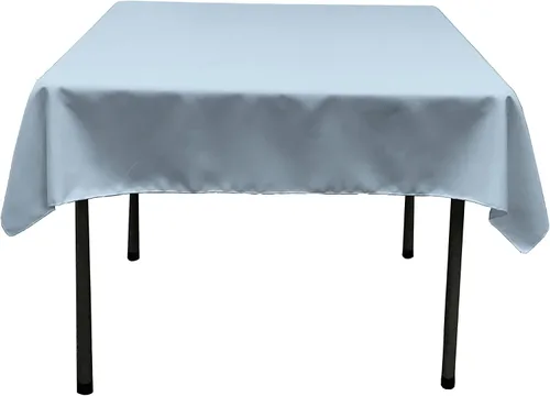 Vista 93 de LA Linen. Mantel cuadrado de popelina de poliéster