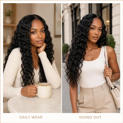 Vista 19 de Human Braiding Hair for Boho Braids 20inch Curly Wave Bulk Bundles 1B (A)1B