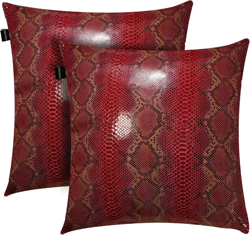 Vista 100 de Funda de almohada de piel de cordero – Funda de cojín decorativa para sofá – Fundas para sala de estar y dormitorio, 22 x 22 pulgadas – Paquete de 2