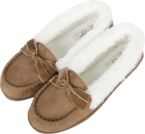 Vista 2 de Jessica Simpson - Mocasines de microgamuza para mujer, para interiores y exteriores