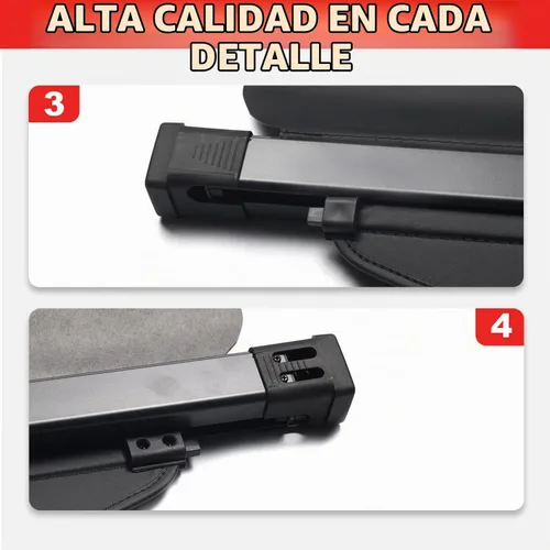 Vista 4 de Cubierta de carga para Toyota Rav4 2006 2007 2008 2009 2010 2011 2012 para accesorios de Toyota Rav4, negra, retráctil, estilo de fábrica, cubierta