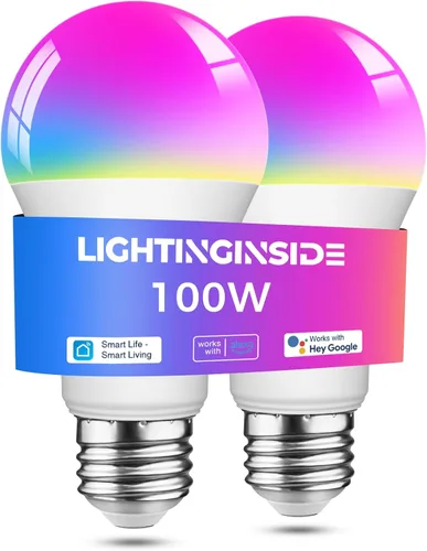 Vista 13 de Lightinginside - Bombillas inteligentes de 60 W equivalentes, bombilla WiFi inteligente compatible con Alexa/Google Assistant/Smart Life, A19 E26