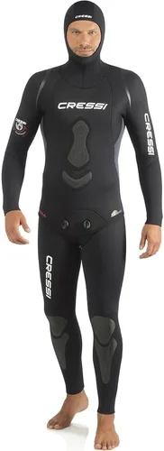 Vista 12 de Cressi Apnea - Traje de neopreno de pesca submarina de apnea de 2 piezas, chaqueta y pantalones, almohadilla de pecho, protección de rodilla, diseño