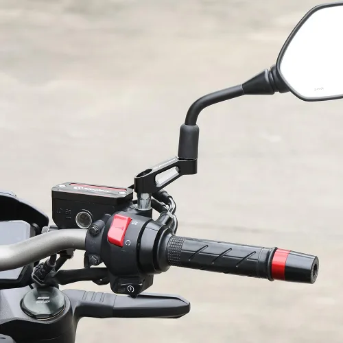 Vista 3 de Kit de adaptadores extensores elevadores de espejo retrovisor compatible con Honda Monkey 125M 125MA 125 2019-2023 2024 2025 Accesorios para Negro