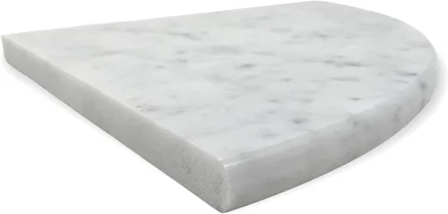 Vista 4 de Tenedos Carrara Bianco italiano de alta calidad blanco grisáceo 9x9 mármol accesorios de baño esquina ducha estante azulejo pulido (1 unidad)