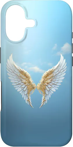 Vista 32 de Funda para iPhone 13 Heavenly Golden Angel Wings