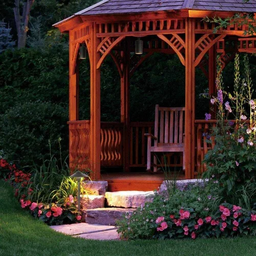 Vista 4 de Home Decorators Colgante LED integrado de bronce antiguo al aire libre con cadena