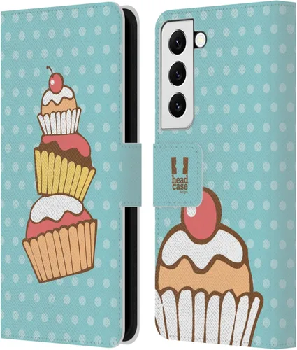 Vista 288 de Head Case Designs Assortment Cupcakes Happiness Leather Wallet Case Compatible with Samsung Galaxy A07 4G Surtido