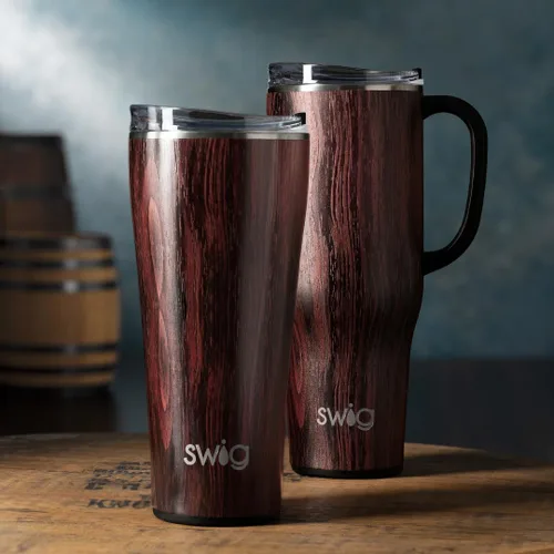 Vista 3 de Swig Life - Taza Mega de 40 onzas, Taza de 40 oz con asa, apta para vasos, apta para lavavajillas, taza aislada extra grande, acero inoxidable