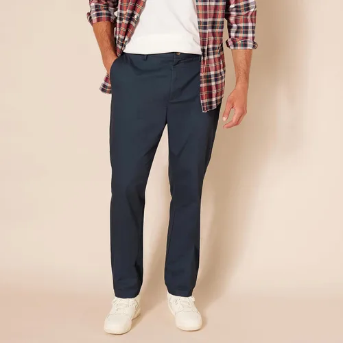 Vista 6 de Tienda Essentials Pantalón chino ajustado resistente a las arrugas, sin pinzas, para hombre