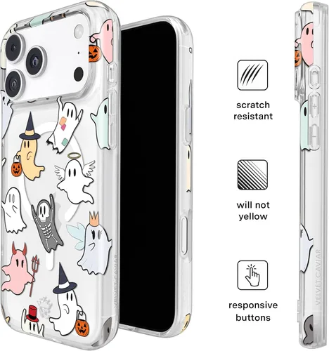 Vista 389 de VELVET CAVIAR Funda para iPhone 15, compatible con MagSafe, probada contra caídas de 10 pies, fundas protectoras de diseño, leopardo color rosa