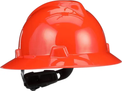 Vista 33 de MSA V-Gard Casco de Ala Completa con Suspensión - Carcasa de Polietileno, Protección Superior contra Impactos y Correas de Corona Autoajustables