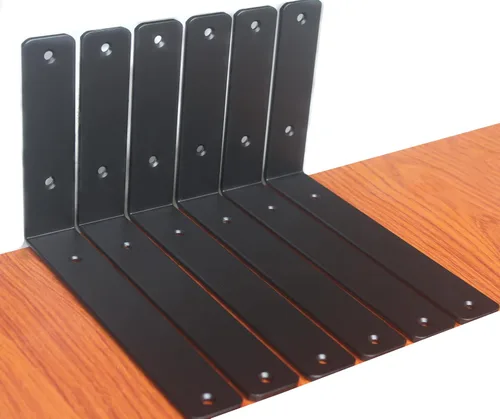 Vista 40 de Paquete de 2 soportes de estante en L de 6 pulgadas de largo x 4 pulgadas de alto x 1.5 pulgadas de ancho, 5 mm de grosor, soportes de estante