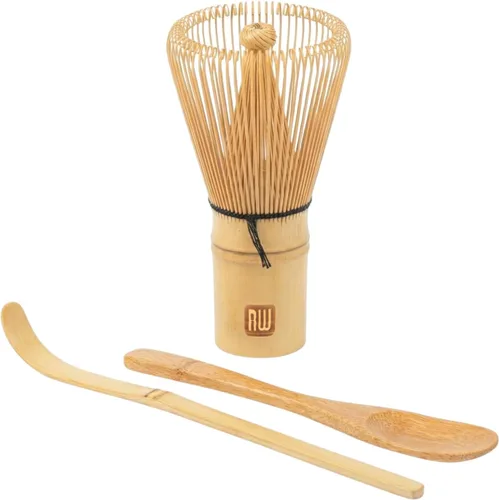 Vista 2 de Restaurantware - Juego de batidor de té Dojo Matcha, juego de 3 piezas de cepillos tradicionales de matcha, incluye batidor (Chasen), cuchara