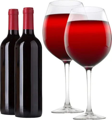 Vista 10 de Copa de vino tamaño extragrande, gigante, de 750 ml= 25.36 onzas líquidas, con capacidad para una botella de vino completa, Transparente Made of