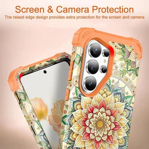 Vista 3 de Hocase Funda para Samsung Galaxy S26 Ultra, mandala beige