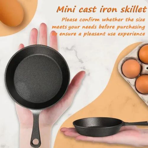 Vista 4 de Mini sartén de inducción para huevos de 4.7 pulgadas, resistente al calor Single Egg Frying Pan, Nonstick Mini Skillet with Heat-Resistant Handle