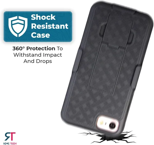 Vista 5 de Funda diseñada para iPhone SE (2020) con funda de clip para cinturón