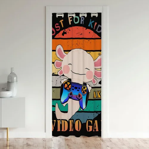 Vista 29 de Erosebridal Highland - Cortina opaca para puerta de vaca, con diseño de rosas para niños, niñas, niños, con animales salvajes del oeste