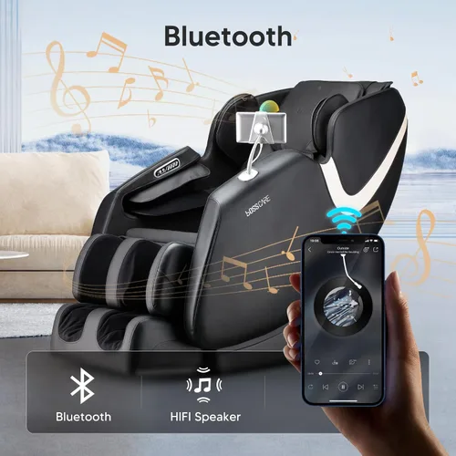 Vista 9 de 2025 Silla de masaje corporal completa, silla de masaje Shiatsu de gravedad cero con control de APP de IA, rodillo de pie, calentamiento de espalda