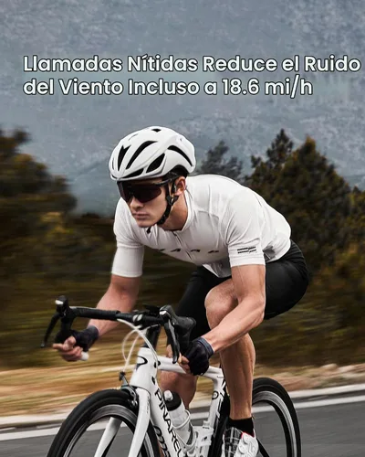 Vista 7 de mojawa Purra Run Auriculares de Conducción Ósea para Deporte, Auriculares de Oreja Abierta con Bluetooth y Micrófono, Resistente al Agua IP67, Bajo