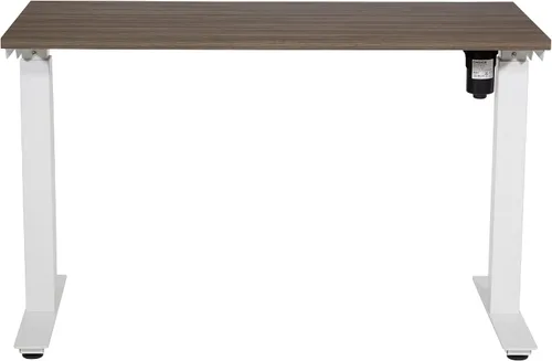 Vista 8 de Office Star Prado - Mesa motorizada de altura ajustable de 4 pies con control de memoria programable de 4 posiciones, parte superior de nogal urbano