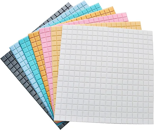 Vista 3 de Queenbox Paneles de pared cuadrados de espuma 3D de 13.8 x 13.8 pulgadas, papel tapiz autoadhesivo impermeable, adhesivo de pared de ladrillo sólido