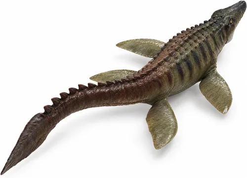 Vista 9 de Figura de acción de Mosasaurus, juguete realista de dinosaurio de mandíbula ancha, monstruo marino Mosasaurus, modelo de animal oceánico de plástico