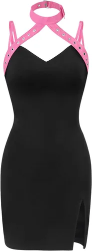 Vista 5 de Littleforbig Vestido ajustado de algodón con tirantes ajustables para mujer