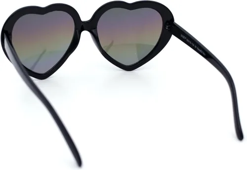 Vista 8 de Gafas de sol Rusta Rainbow Mirror Lens Plastic Frame Heart Shape para mujer