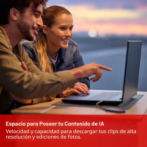 Vista 4 de SANDISK SSD portátil extremo de 1 TB (nuevo modelo) - velocidades de transferencia de hasta 2000 MB/s, conectividad USB tipo C, durabilidad