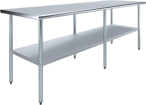 Vista 27 de Mesa de trabajo de acero inoxidable, mesa de metal