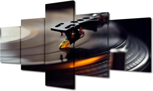 Vista 34 de Lienzo decorativo para pared, diseño de DJ Music Mixes the Track HD impreso en pinturas, 5 piezas de imágenes abstractas para sala de estar, obra